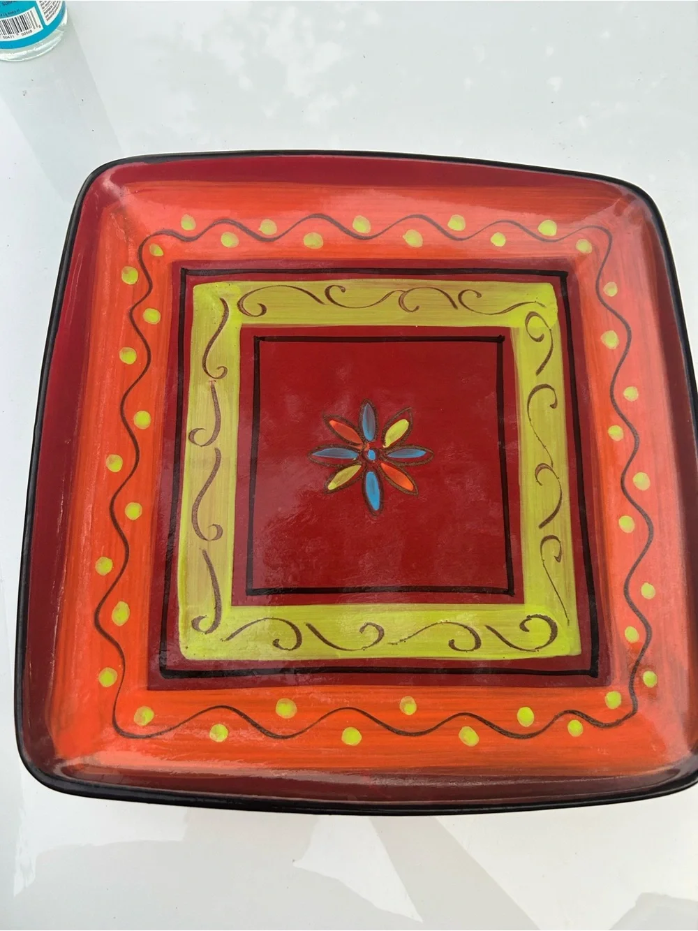 Crate & Barrel Serving Dishes and Plate Lot - Made In Italy Floral Multicolor